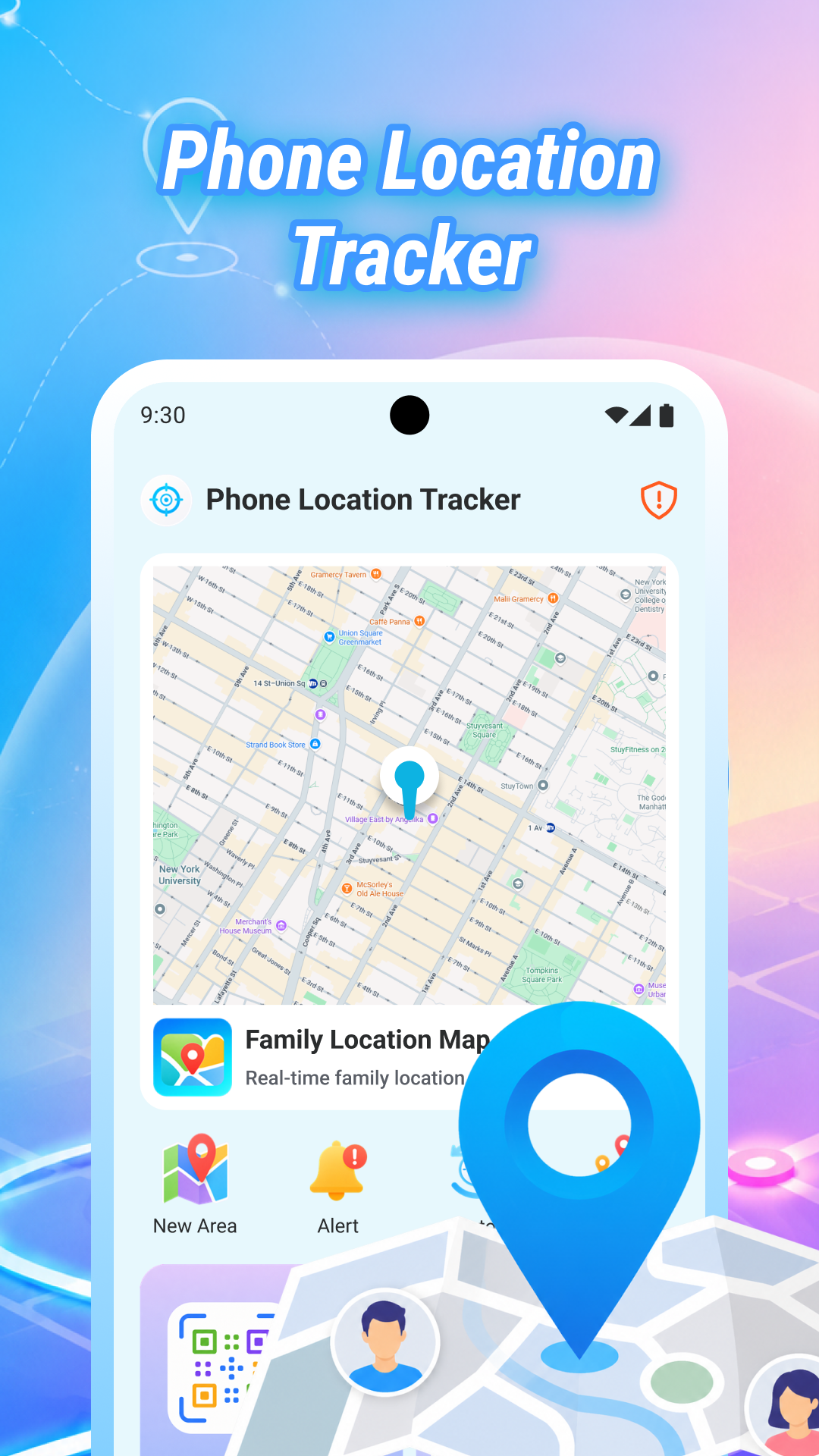 Phone Location Tracker family map screen