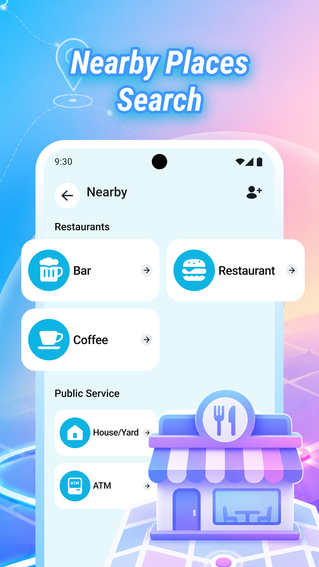 Nearby places search